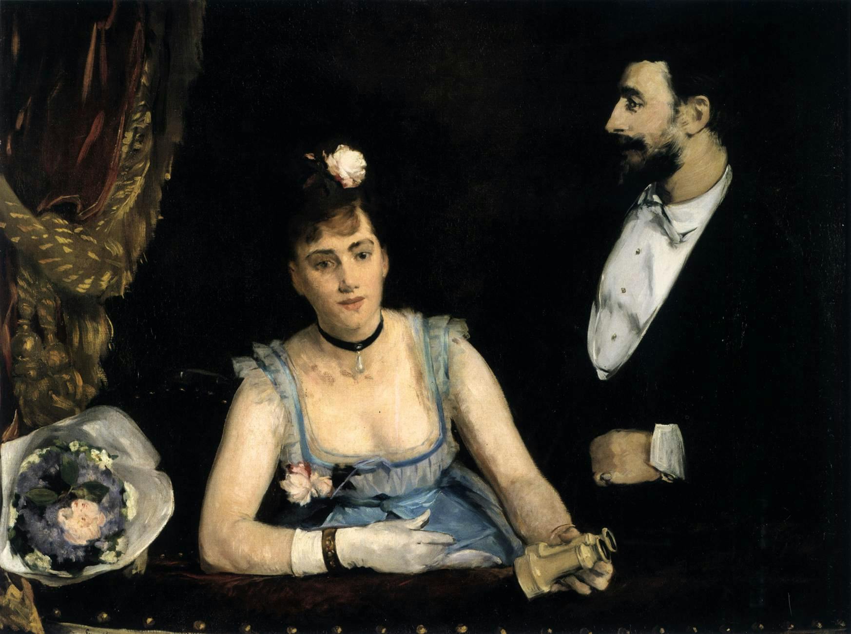 Eva Gonzalès - Une loge aux Italiens - vers 1874