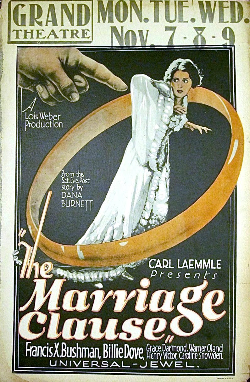Lois Weber - The marriage clause