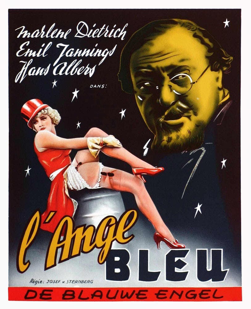 Affiche film l'Ange Bleu 