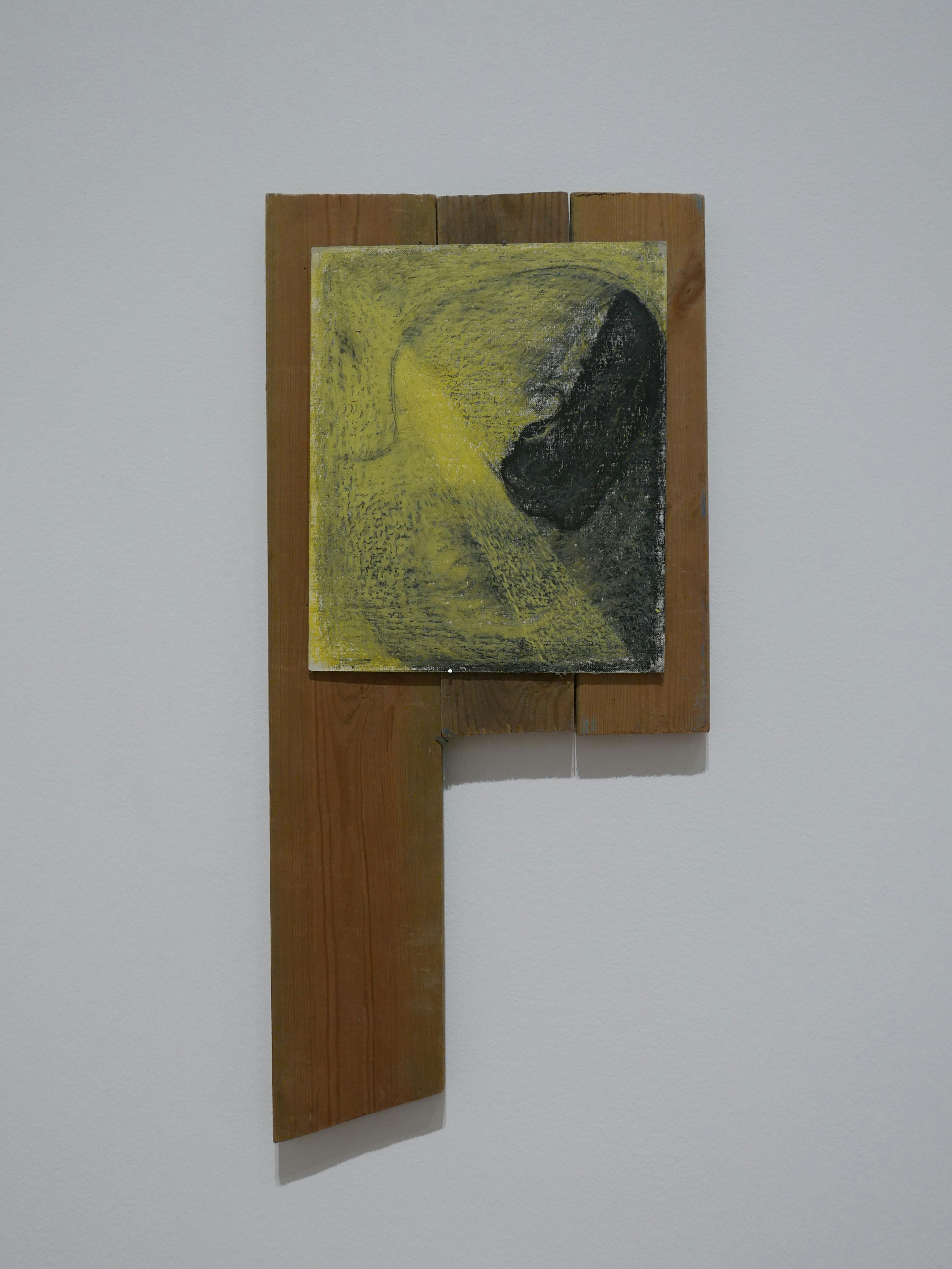 Marisa Merz - Sans titre (1982-1984) - Peinture et craie surtoile, bois - 98 x 31 cm