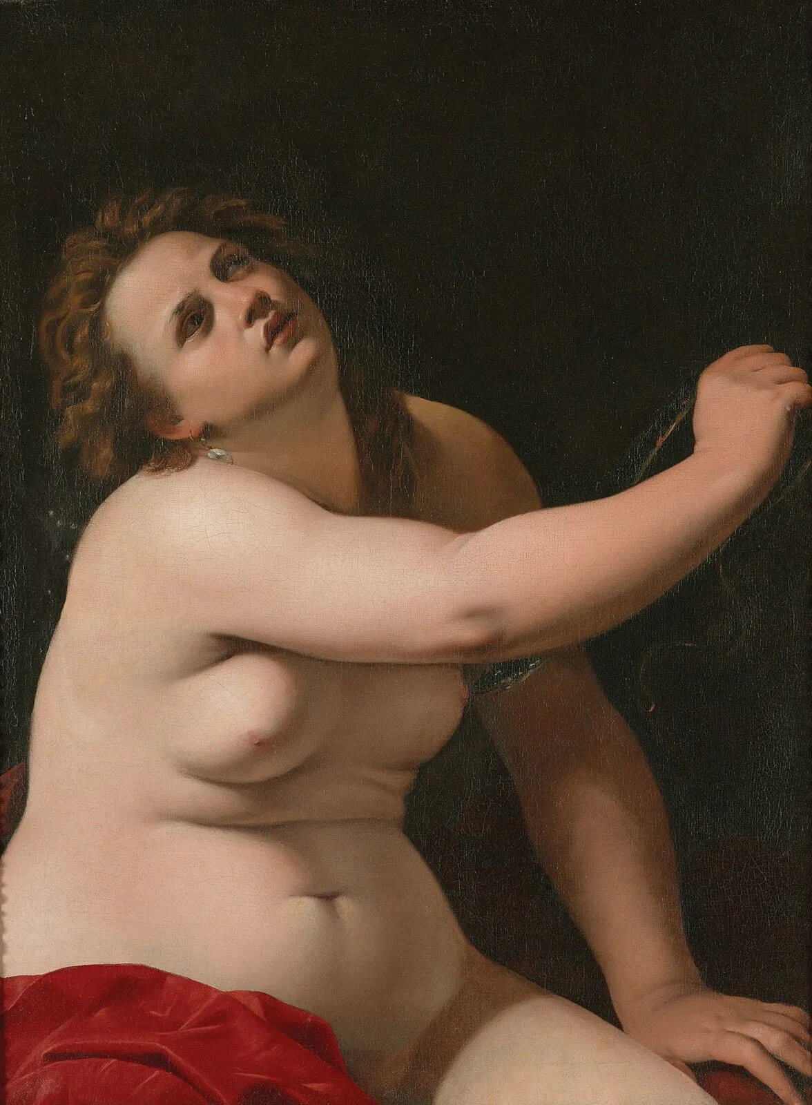 Artemisia Gentileschi (Roma 1593 – Napoli 1652/1653), Cleopatra, 1620-1626. Huile sur toile. 97 x 71,5 cm.. Collezione Cavallini Sgarbi © Collezione Cavallini Sgarbi.