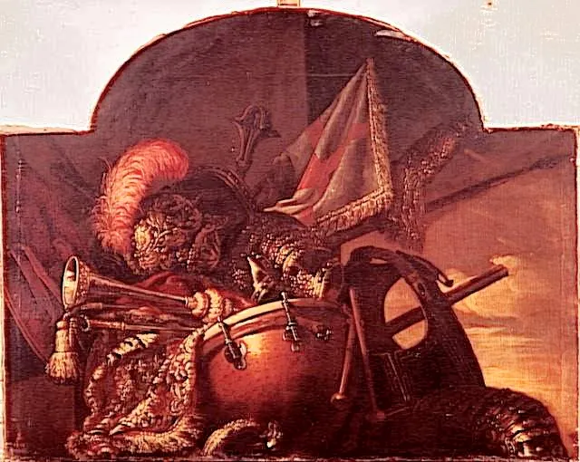 Madeleine Boullogne — Trophée d'armes avec une timbale, vers 1672, Versailles, Musée national du château