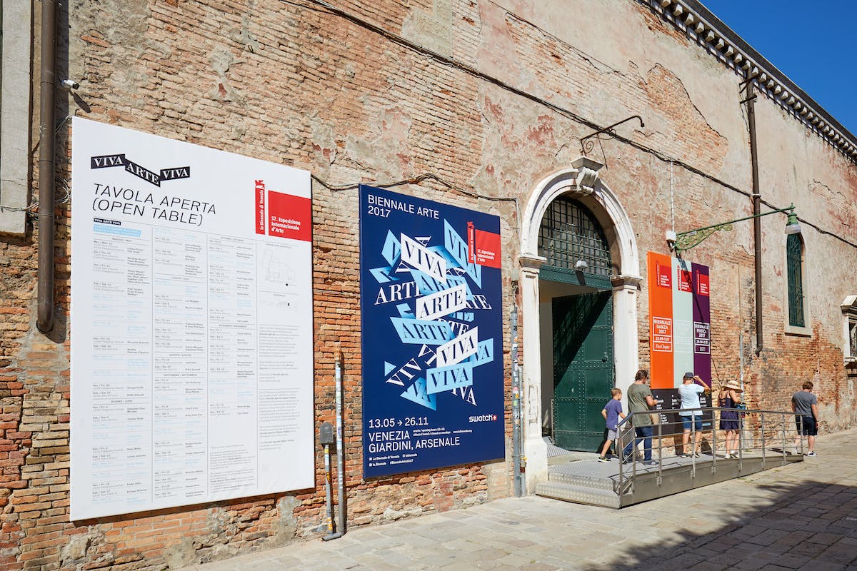 Outside the 2017 Venice Biennale.