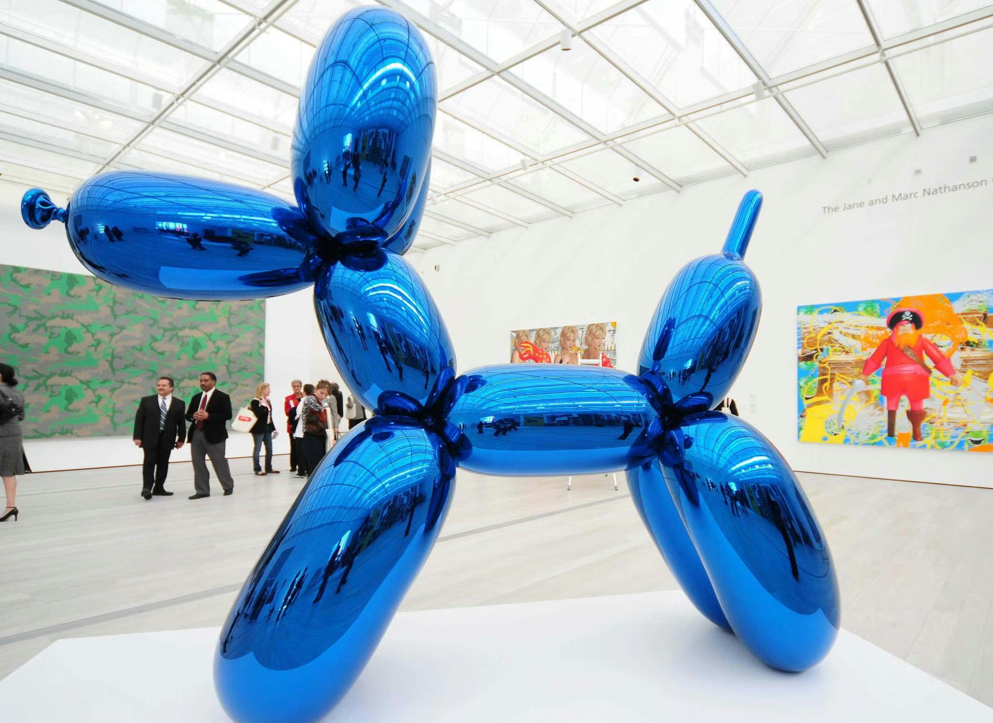 One of Jeff Koons' balloon dogs, photographed at the opening of the Broad Contemporary Art Museum, Los Angeles, 7 Feb 2008 (REX)