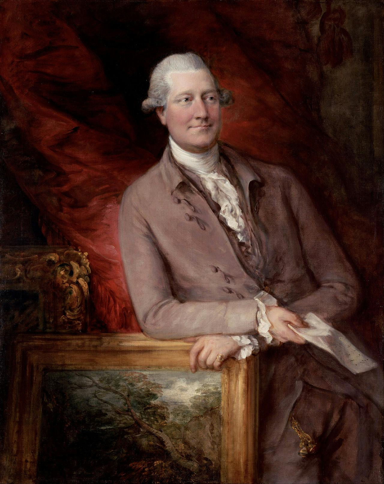 A portrait of James Christie painted by Thomas Gainsborough.