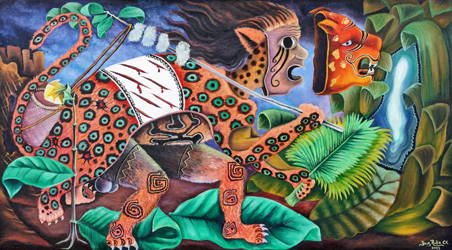 Brus Rubio

Facarilla, entrar al Universo del Conocimiento Ancestral - 2025 

Huile sur toile de lin 

Signée et datée en bas à droite « Brus Rubio CH. 2025 » 

88 x 158 cm 
Estimation : 6 000 – 8 000 € 