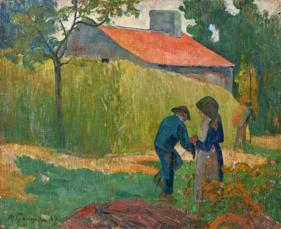 Paul Gauguin (1848-1903)
Breton et Bretonne au Pouldu, 1889
Huile sur toile
59 x 73 cm
Vendu : 2 606 905 €