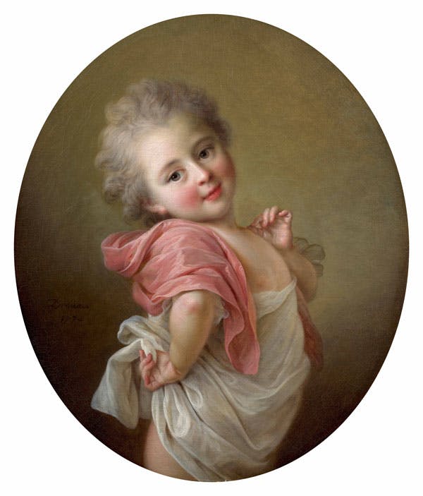 François-Hubert Drouais (1727 - 1775) 
La jeune espiègle 
Huile sur toile, de forme ovale 
54 x 46 cm 
Estimation : 100 000 - 150 000 € 