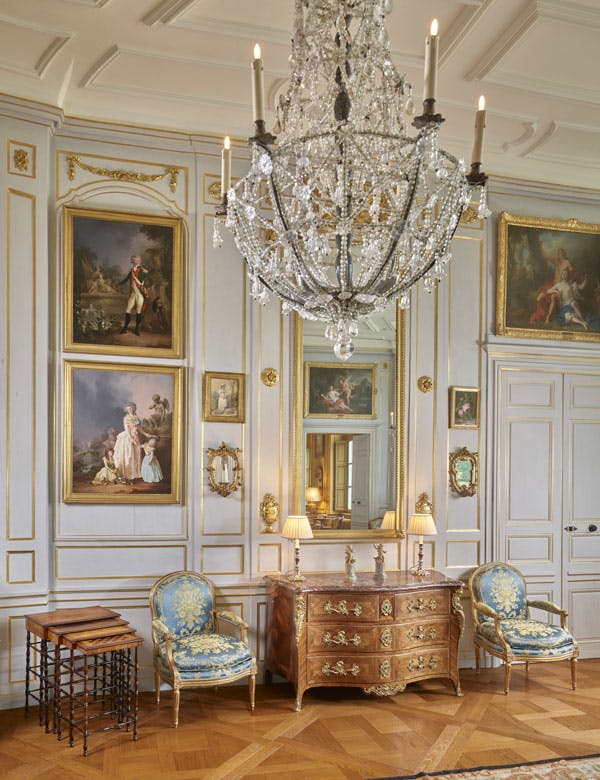 Vue de l’intérieur de la malouinière du Bos