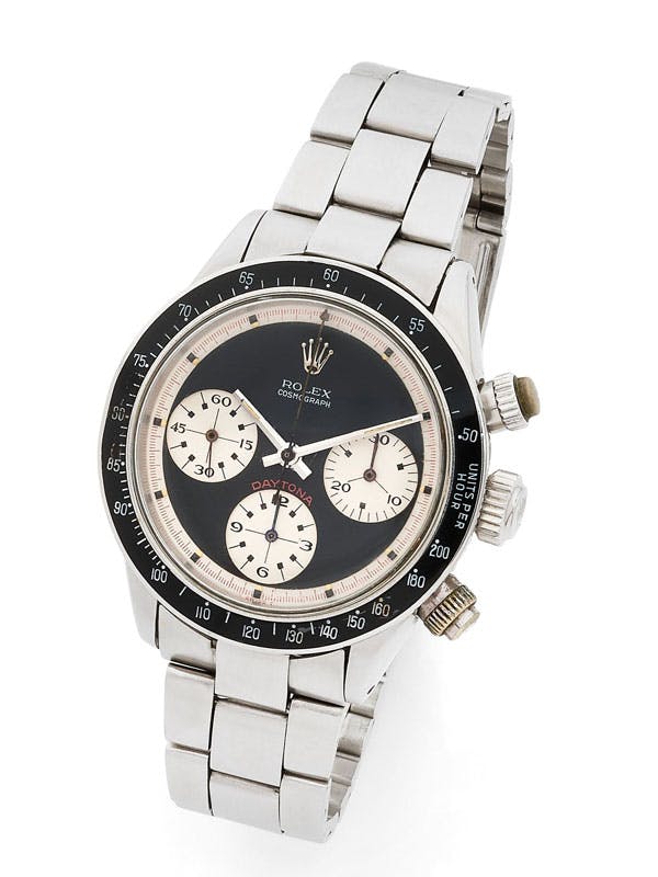 ROLEX  
Cosmograph Daytona « Paul Newman »  
Ref. 6240 - circa 1967  
Vendu 249 280 €