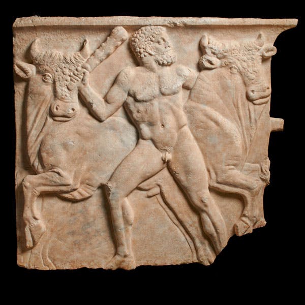 Relief en marbre représentant Héraclès et les bœufs de Géryons

Art romain, Ier siècle ap. J.-C.

Estimation : 50 000 – 80 000 €