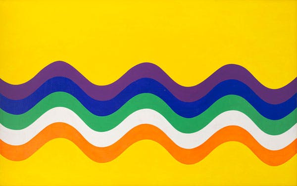 Mohamed Melehi (1936-2020)
Vague, circa 1968
Estimation : 110 000 – 160 000€
Provenance : Succession de l’artiste
Collection particulière, Maroc