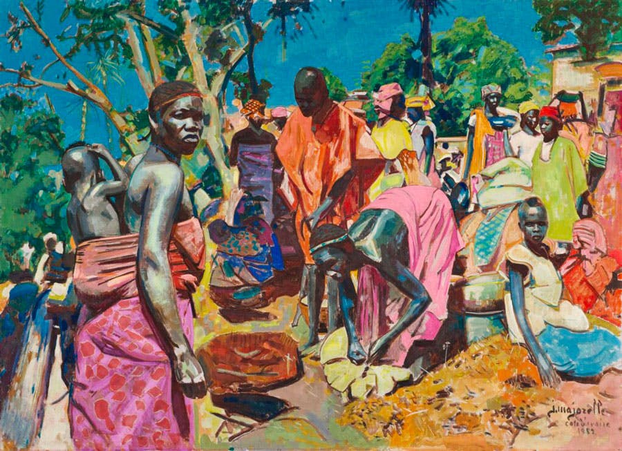 Jacques Majorelle (1886-1962)
Marché sur la place du village, Côte d’Ivoire, 1952
Vendu 184 945 € (1 986 000 MAD)