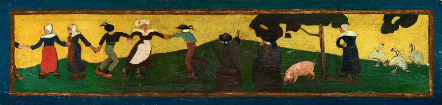 Paul Gauguin (1848-1903)
Danse bretonne, 1889
Huile sur panneau
20,5 x 84,7 cm
Vendu : 1 006 240 €