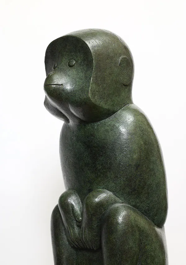 François-Xavier Lalanne (1927-2008) 
Singe attentif II, 1999 
Bronze patiné vert
