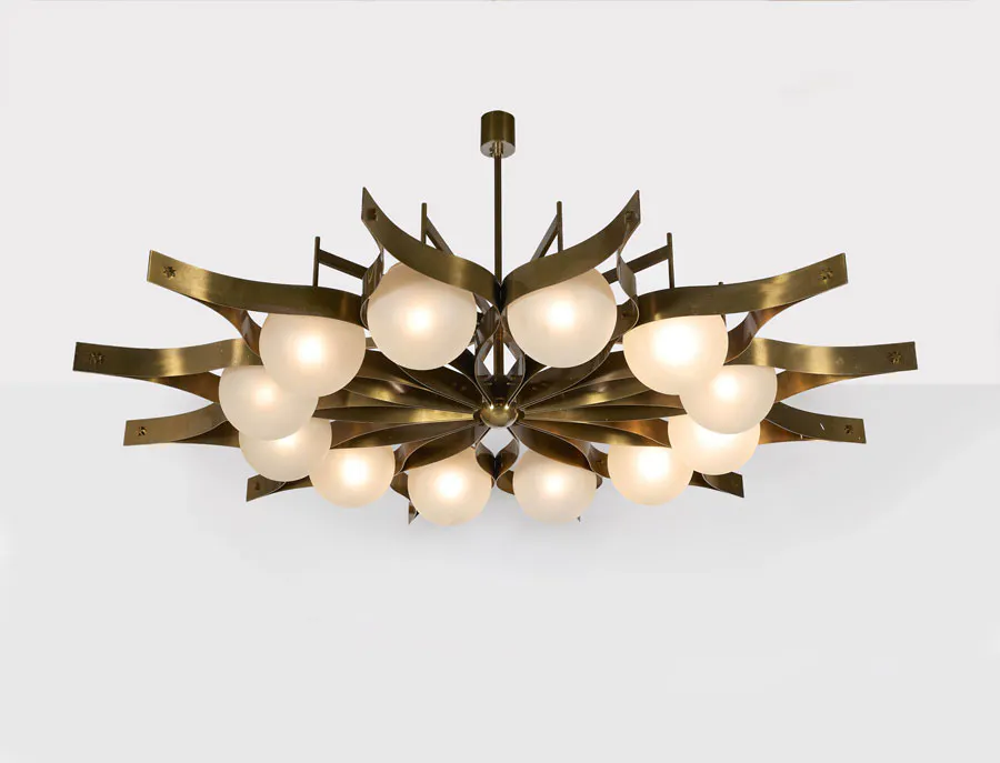 Gio Ponti (1891-1979) 
Suspension « Pavone » – circa 1961 
Vendu : 66 200 €