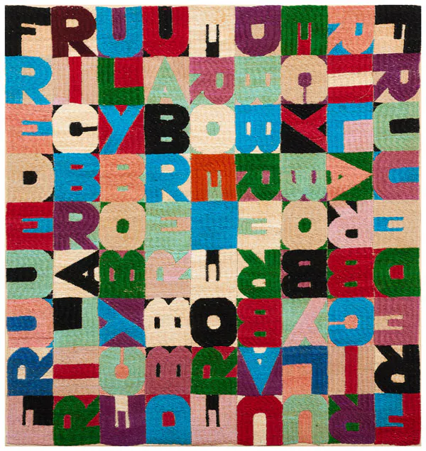 Alighiero Boetti (1940-1994)
Sans titre
Broderie sur toile tendue sur bois
41 x 39 cm
Estimation : 50 000 - 70 000 € 