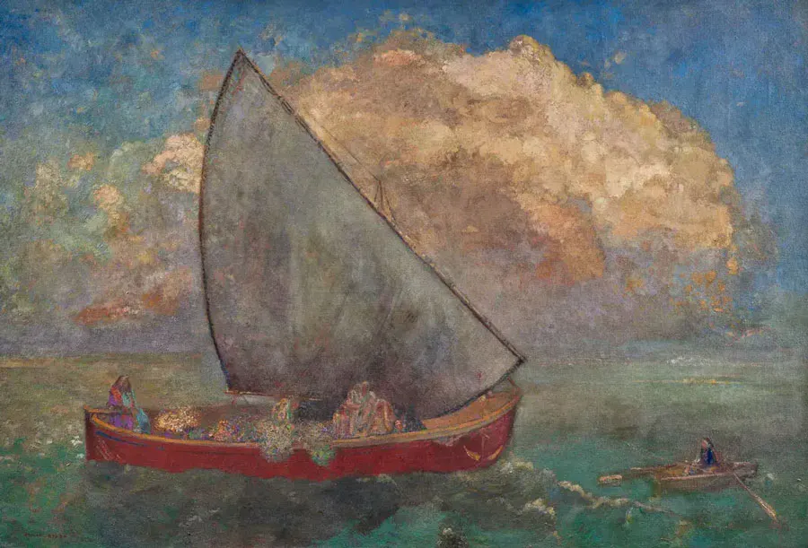 Odilon Redon (1840-1916)
La barque rouge, circa 1900
Estimation : 500 000 – 700 000 €