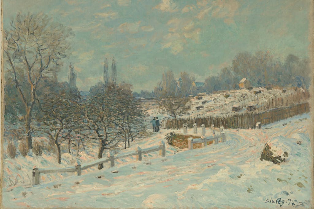 Alfred Sisley, Route de Louveciennes effet de neige 1874