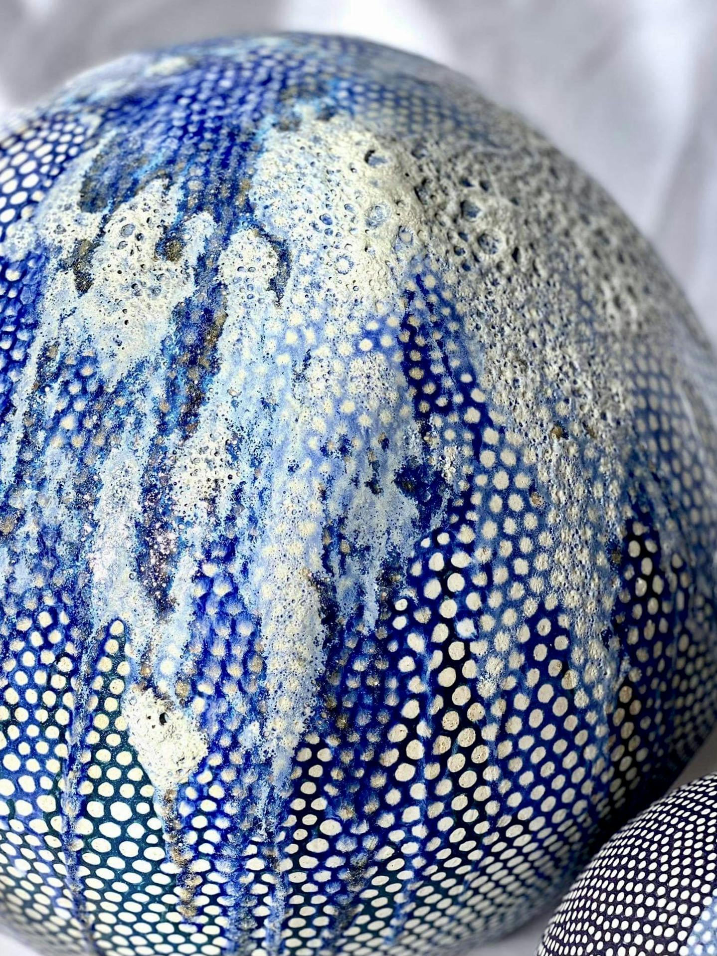 Large Blue Moon (Collaboration with Yeonjae Choi), 2022, Ceramic & ceramic glaze, NZ$650.00