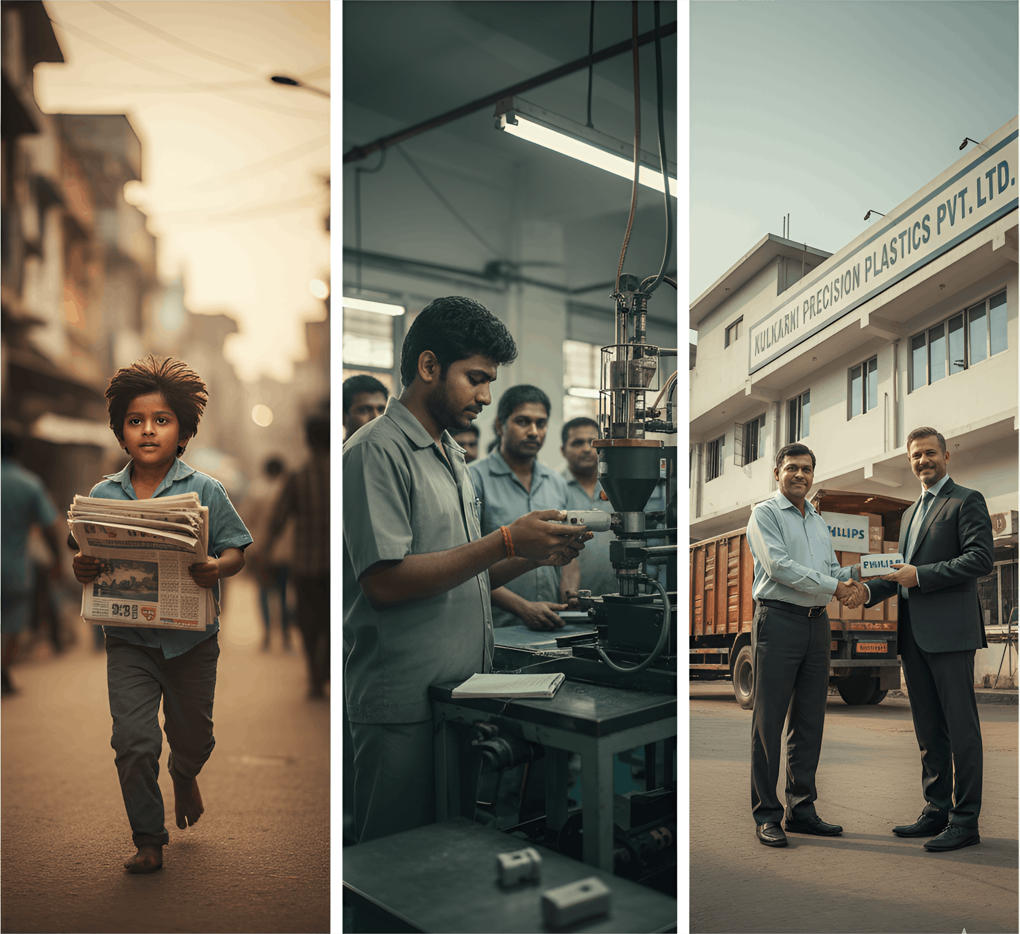 From selling newspapers to launching a high-quality plastic components factory, his journey defines resilience. Leveraging early experience at Philips for reliable supply chain success in Pune.