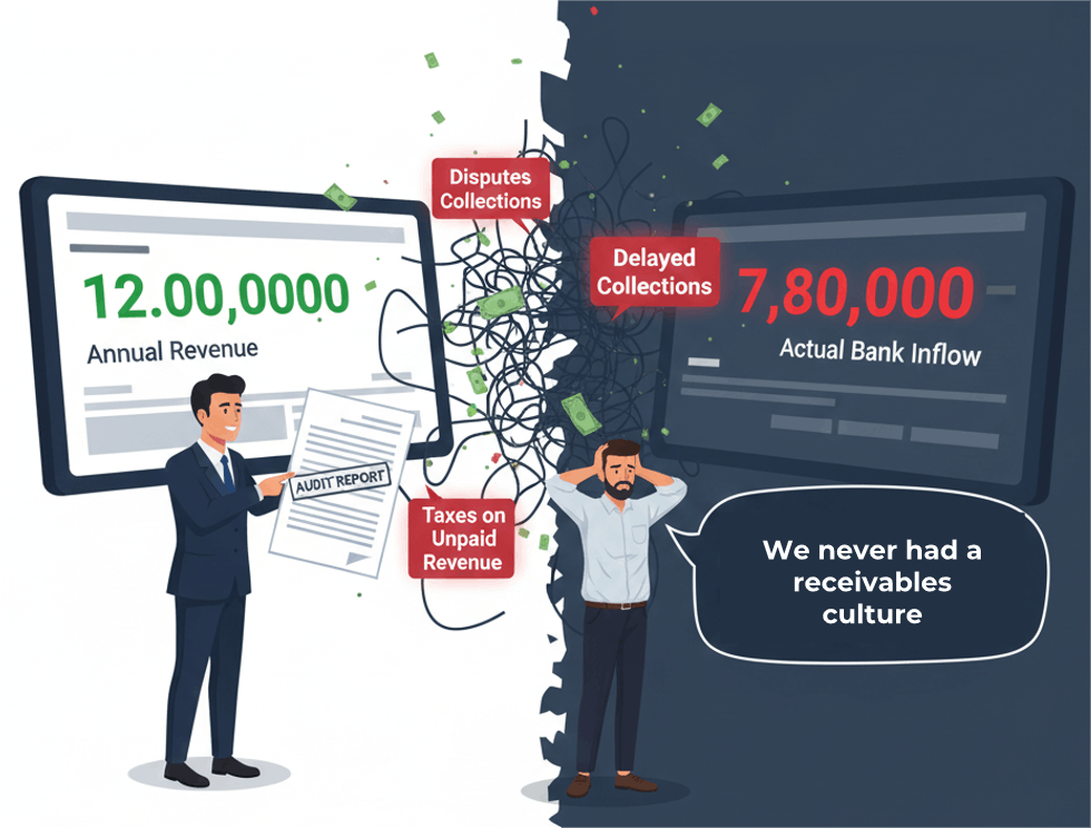 We never had a receivables culture–relationships mattered more than timelines.