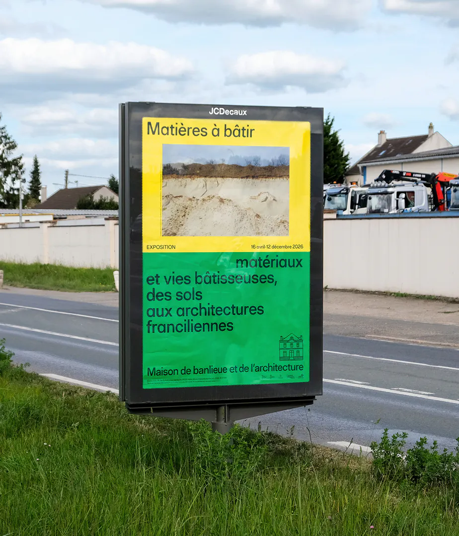 Arthur Calame - Matières à Bâtir - Visual Identity for the exhibition Matières à Bâtir, at Maison de Banlieue et de l'architecture - Image 1