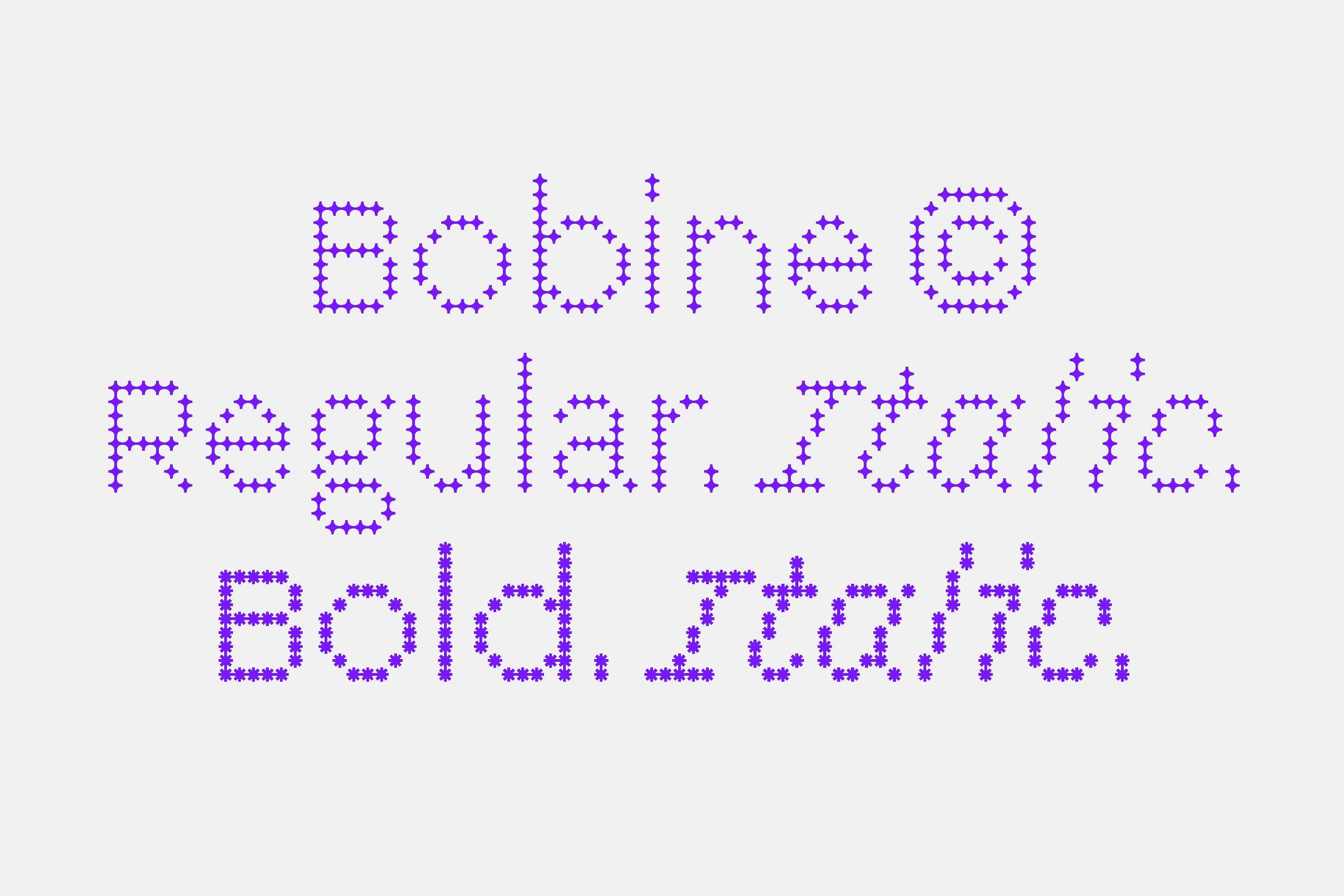 Arthur Calame - Bobine - Typographie – Regular, Italic, Bold, Bold Italic, Titling, 2025 - Image 1