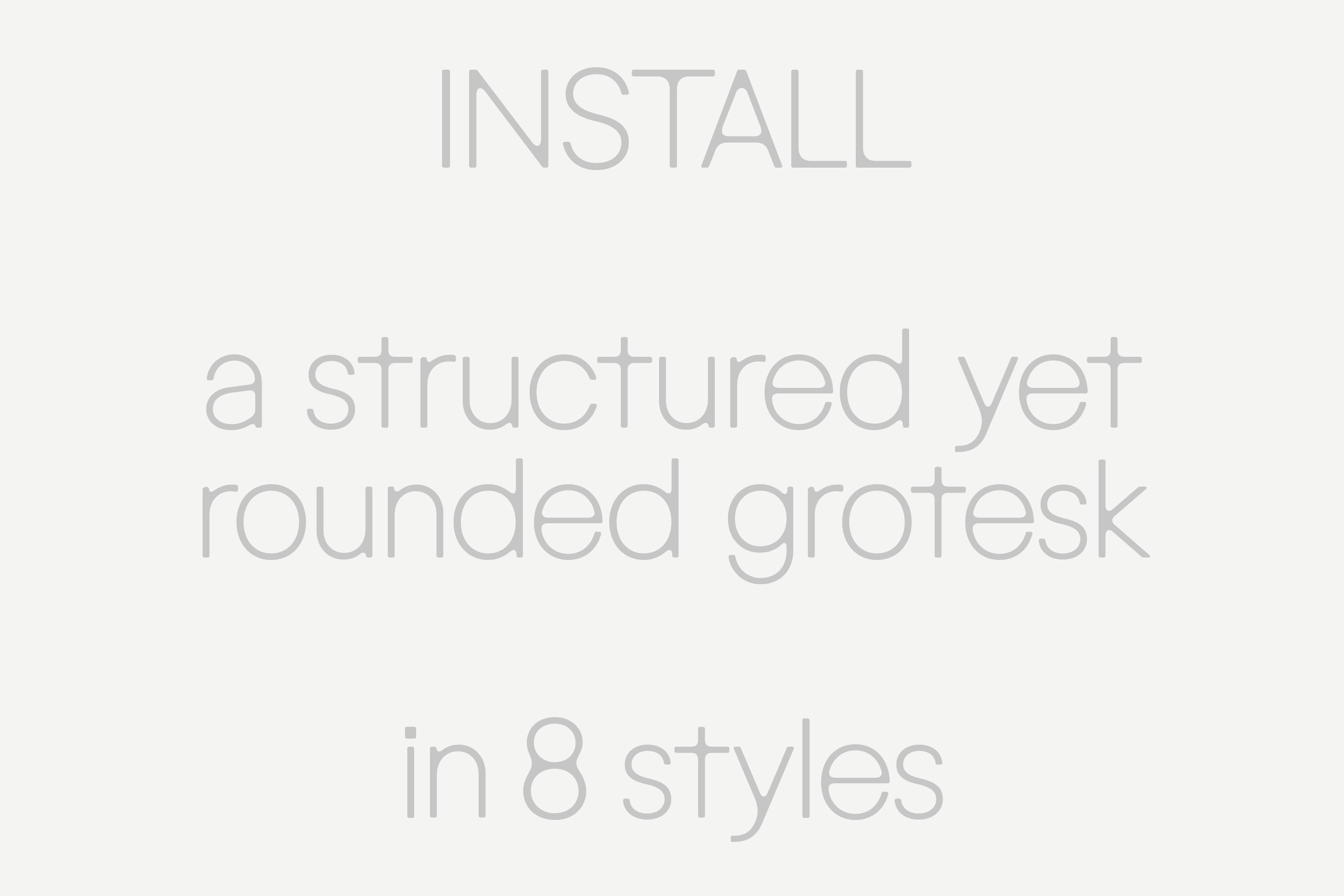 Arthur Calame - Install - Typographie – Thin, Light, Regular, Bold, 2025 - Image 1