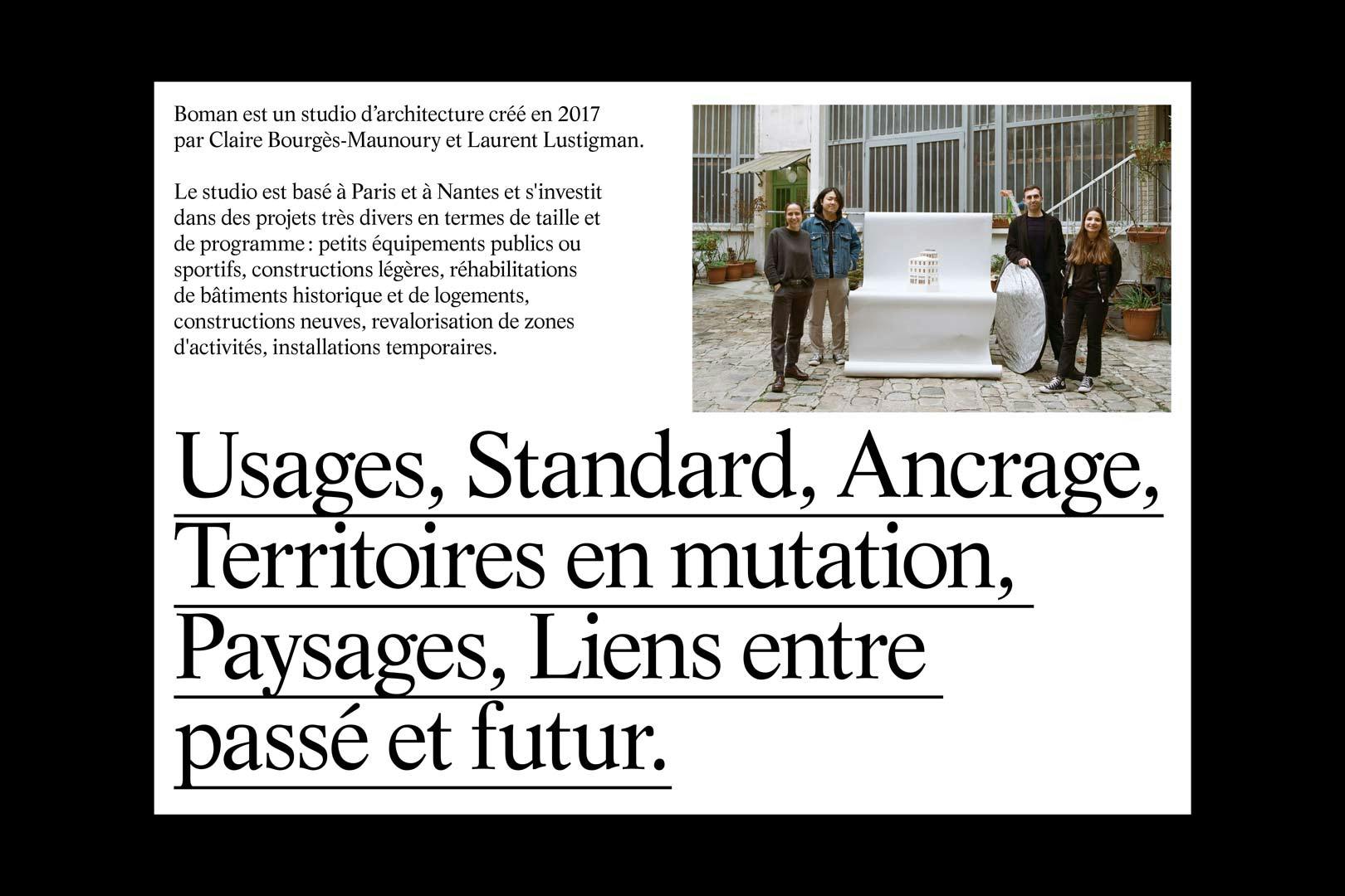 Arthur Calame - Boman architectes - Identité, Supports imprimés, Portfolio digital et fiches projets, 2017-présent - Image 5