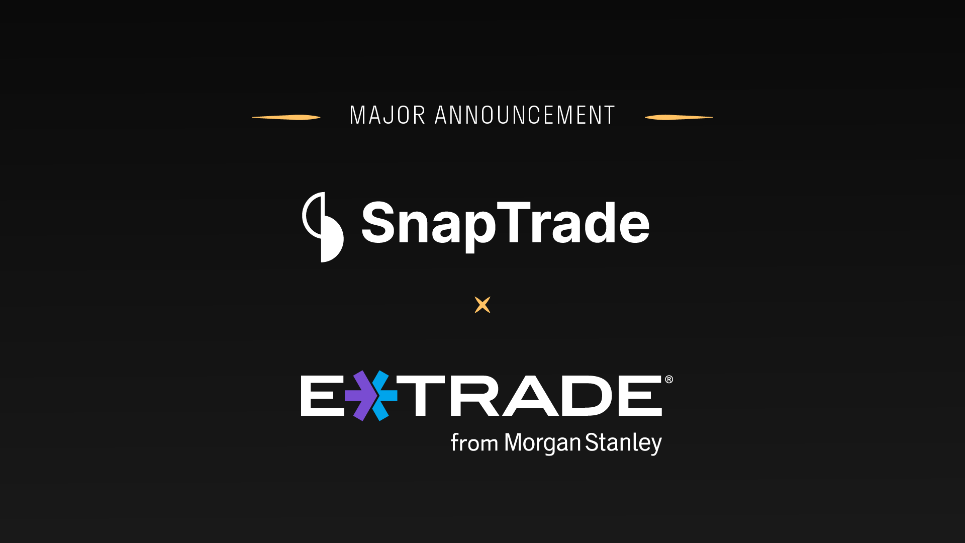 SnapTrade Launches Official Integration With E*TRADE