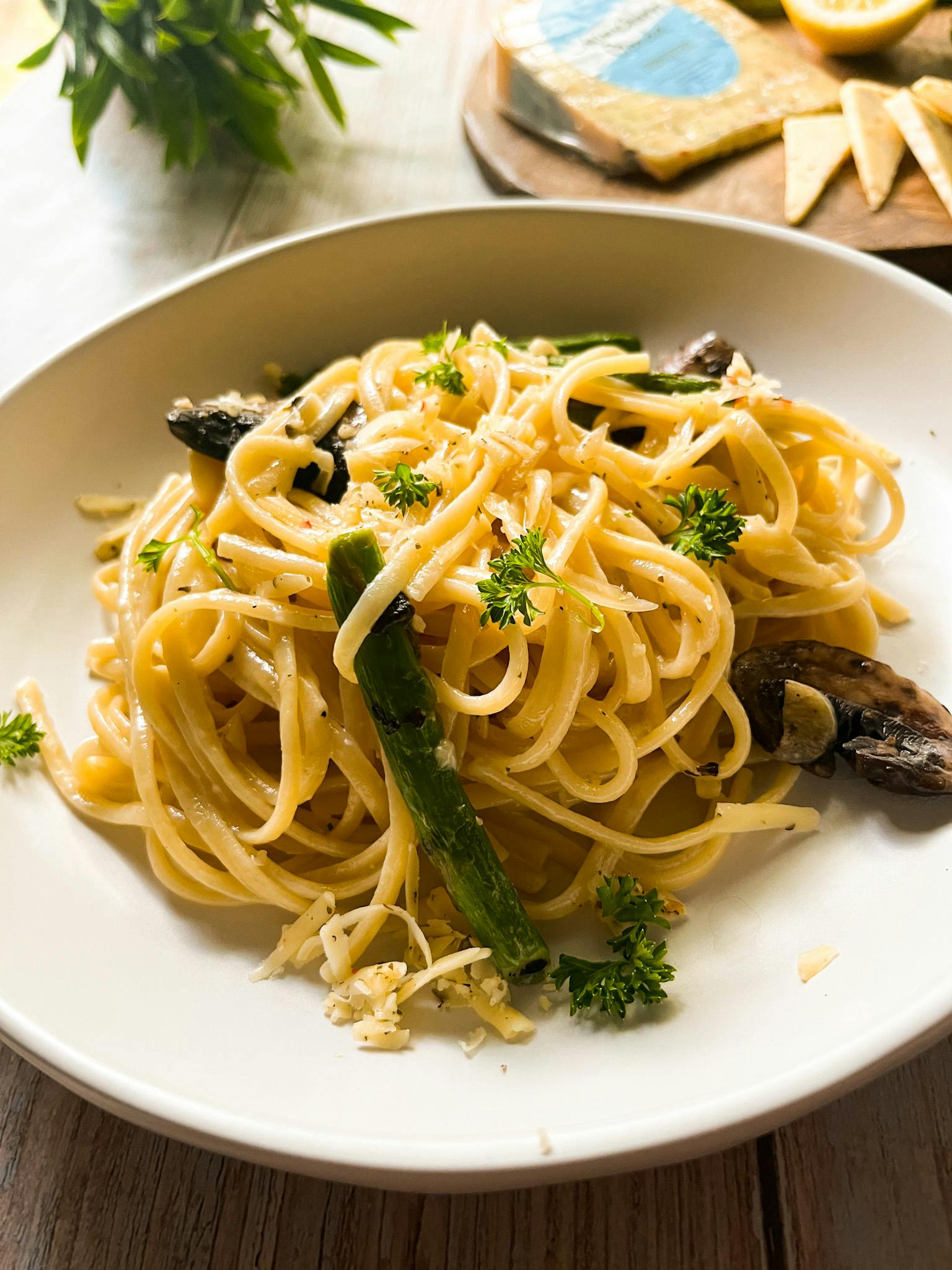 chimichurri Alfredo pasta