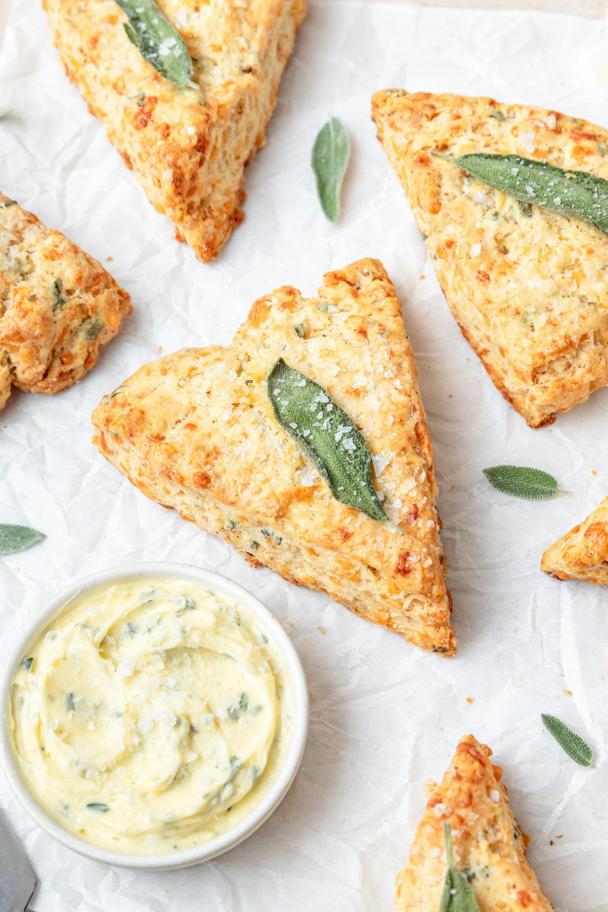 sage and gouda scone