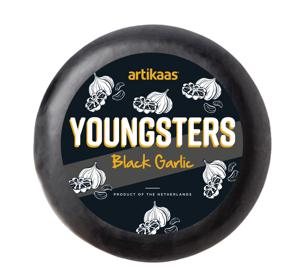 black garlic gouda wheel