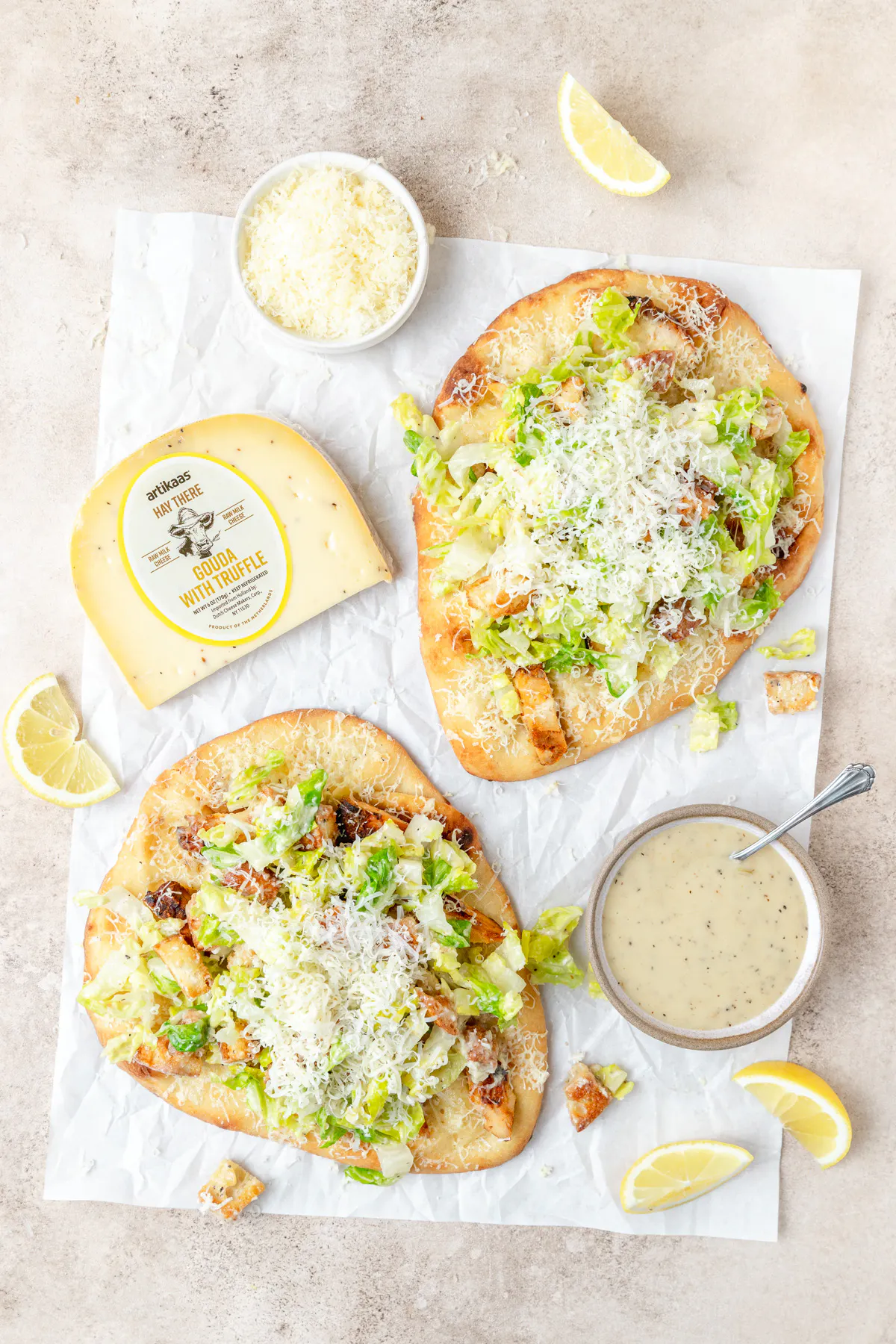 raw milk truffle gouda flatbread