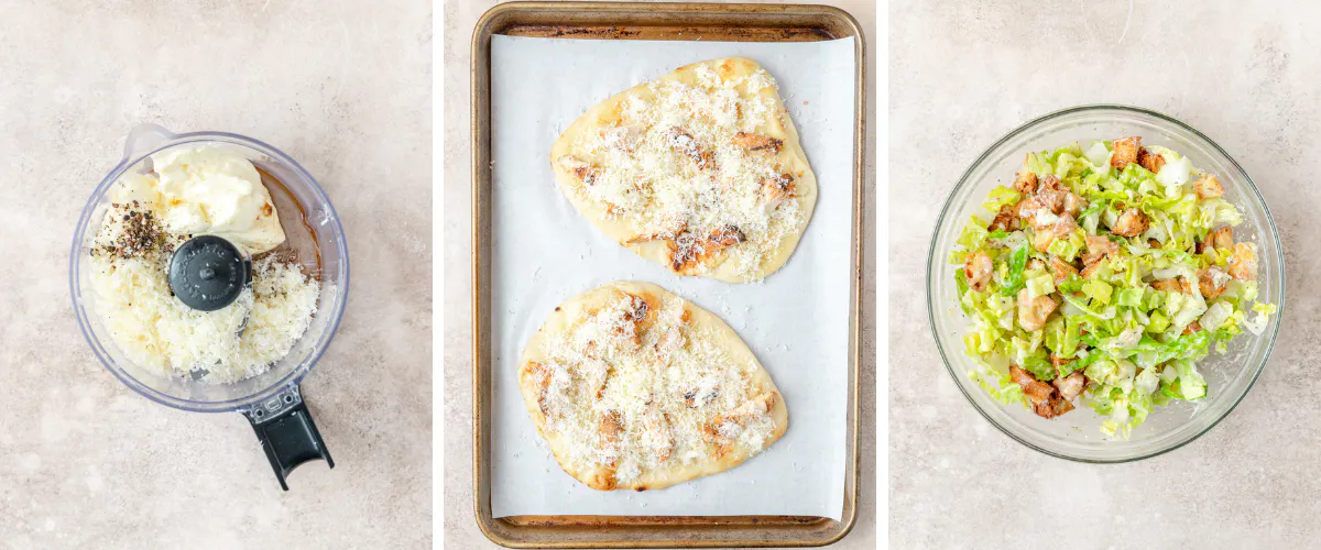 caesar truffle flatbread steps