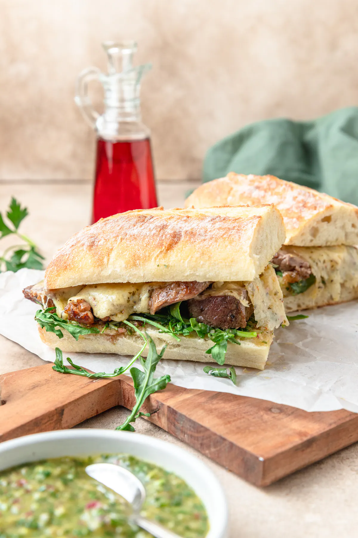 chimchurri steak sandwich