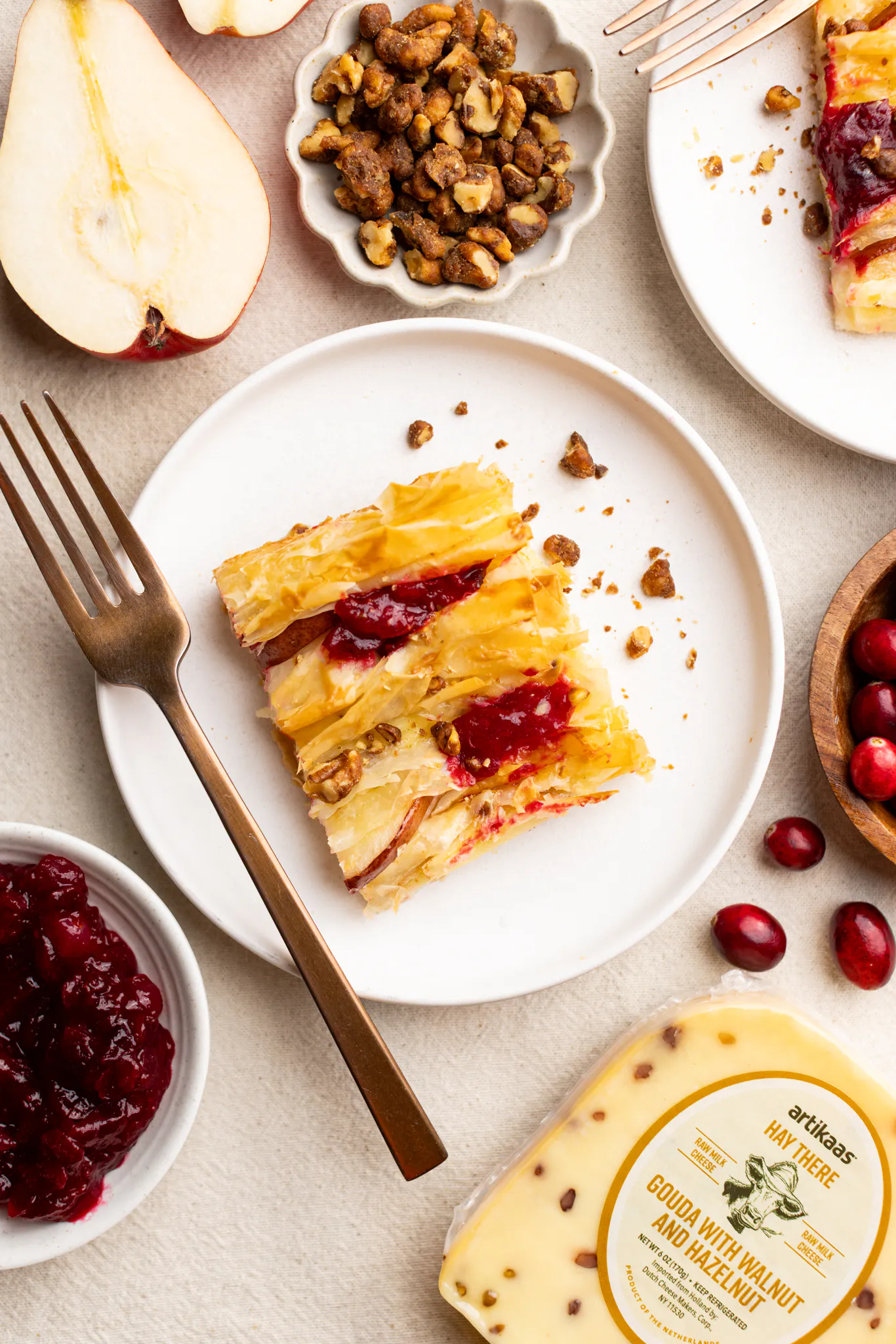 Walnut Hazelnut Gouda Crinkle Tart