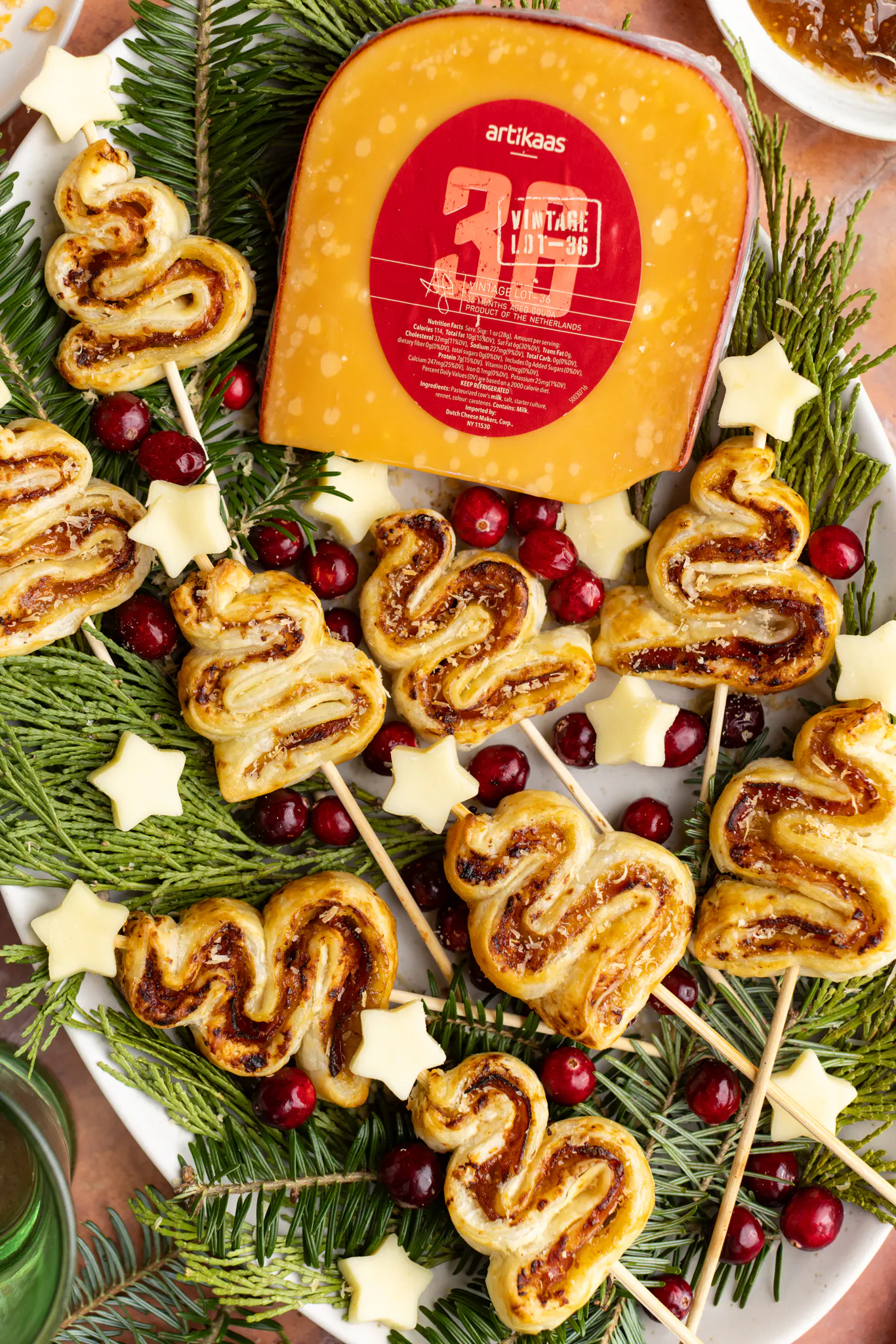 3 year aged gouda puff pastry trees