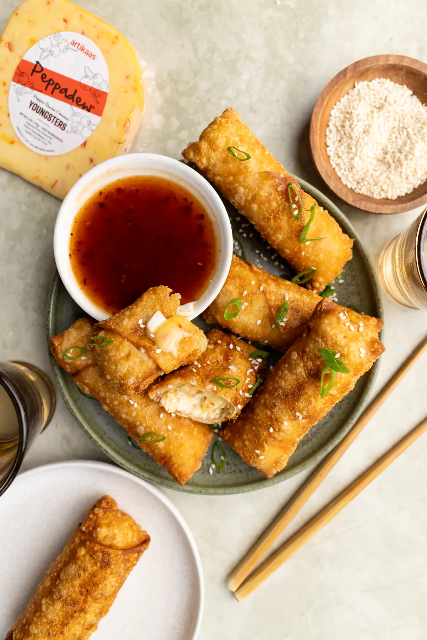 Crab rangoon egg rolls recipe