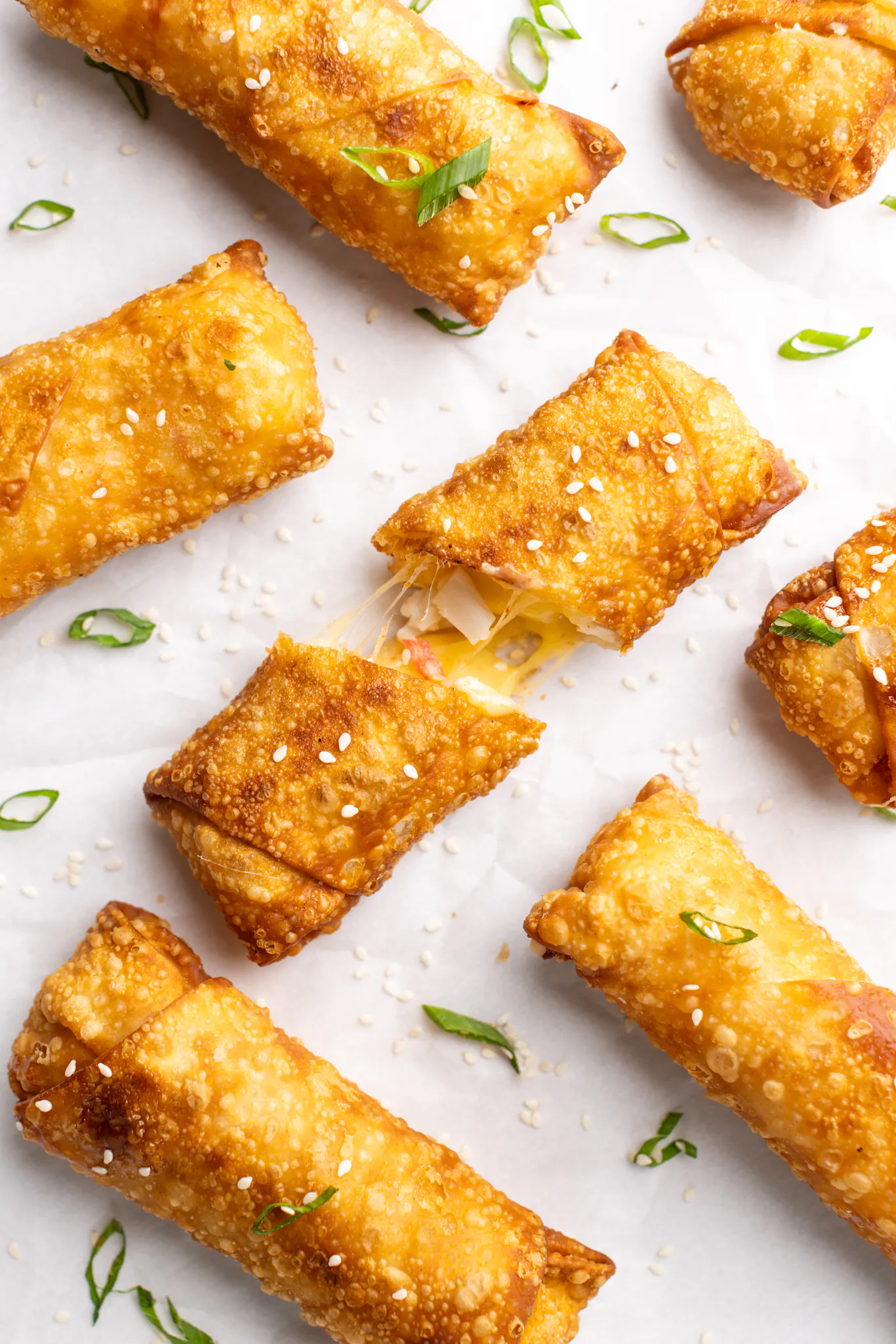 Peppadew Gouda Crab Rangoon Egg Rolls