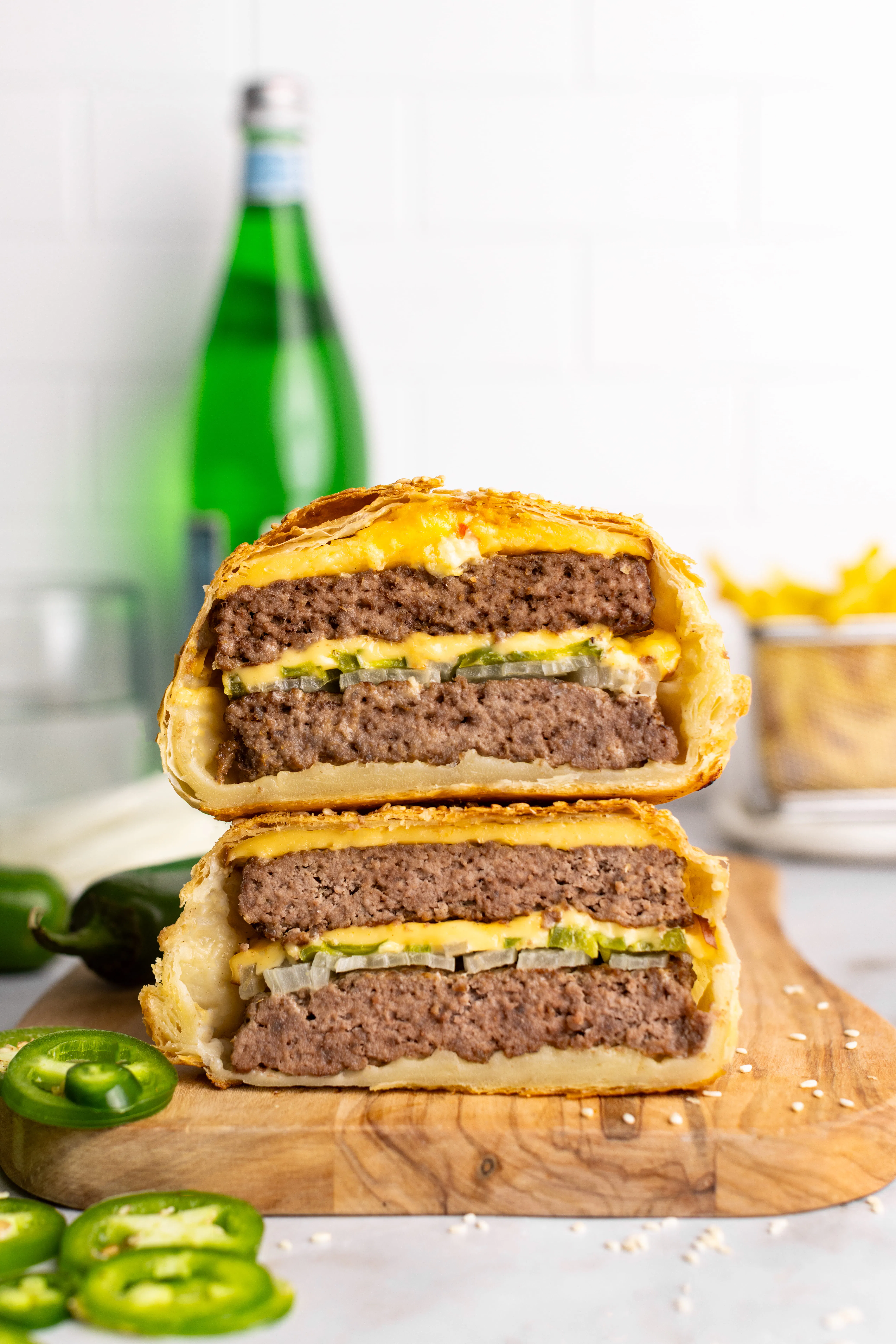 Smoked Jalapeno Gouda Beef Wellington Burger