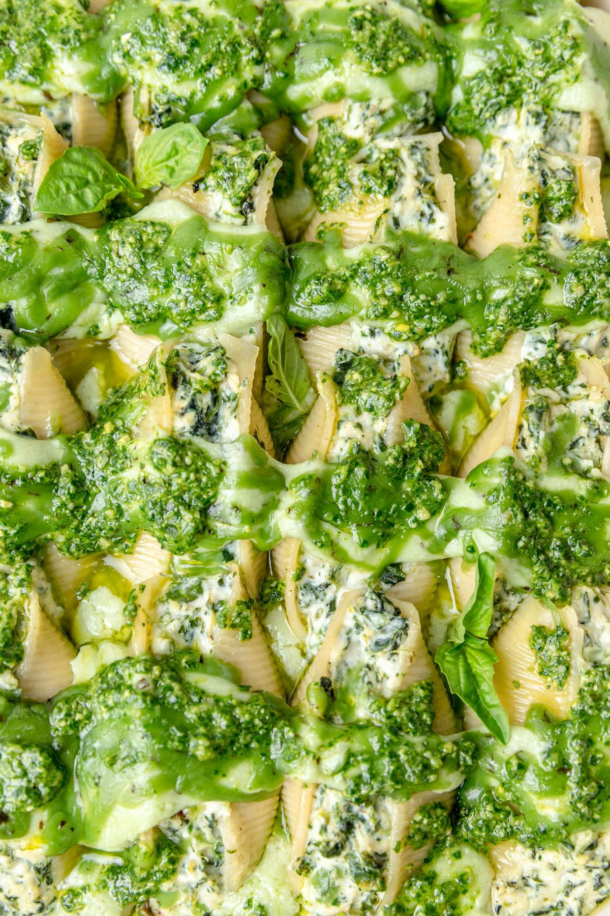 pesto gouda stuffed shells