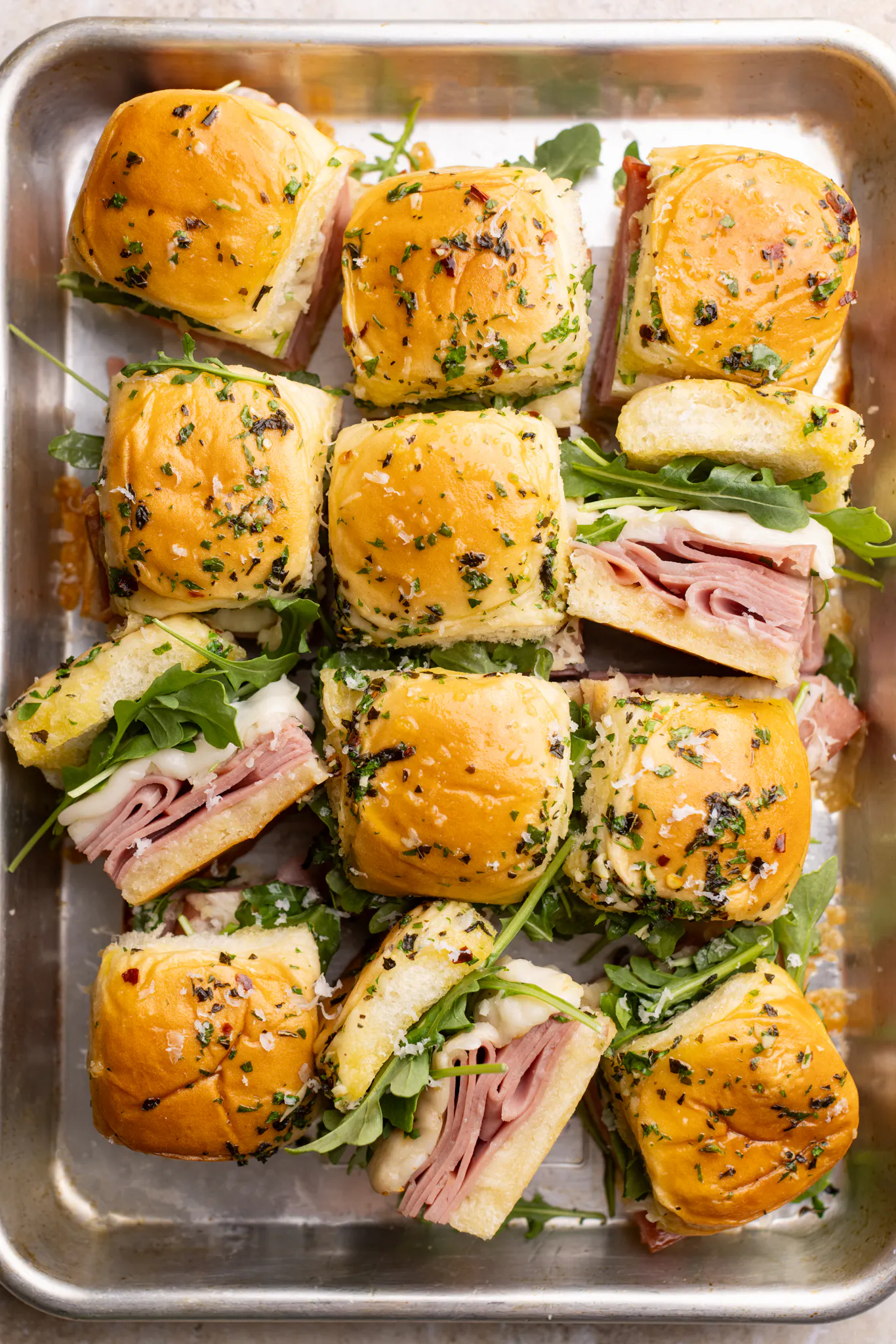 Goat Gouda Sliders with Hot Honey