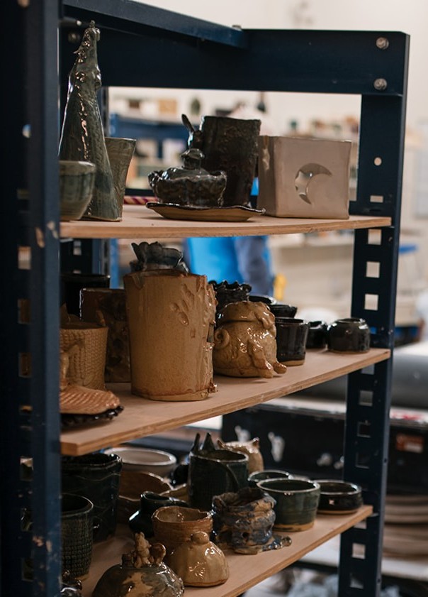 glazed ceramic pieces
