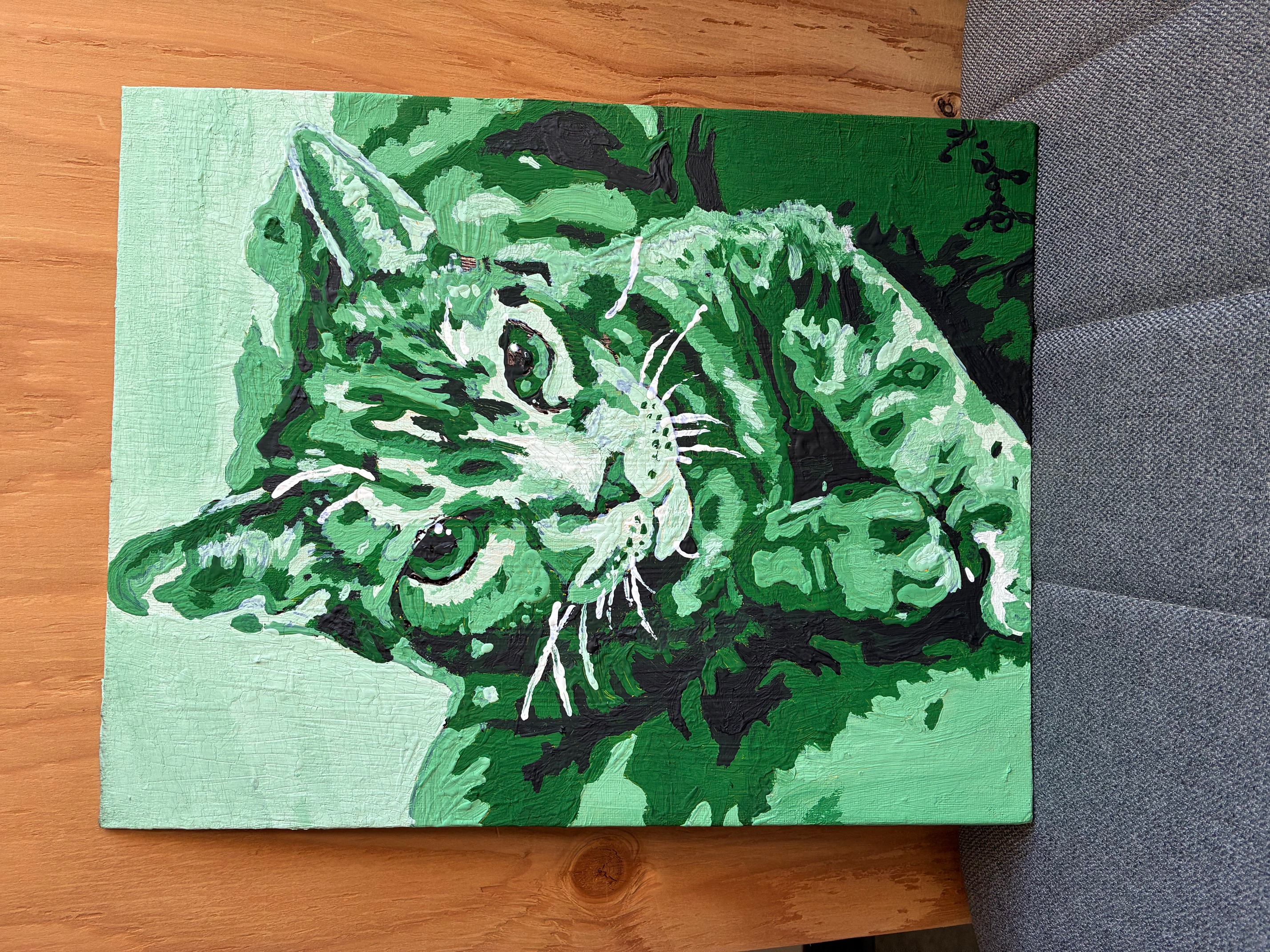 painting of a cat