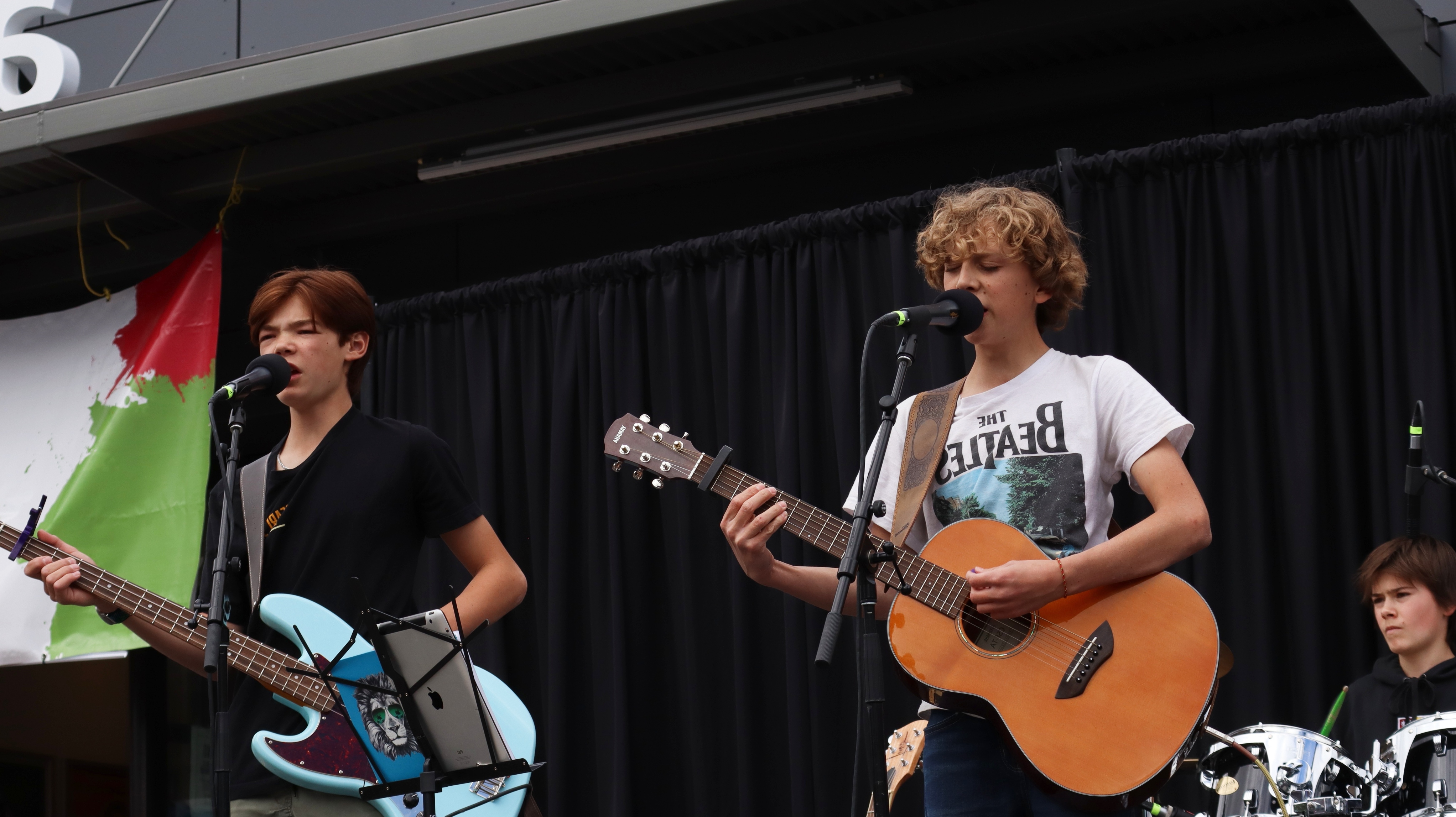 young musicians performing