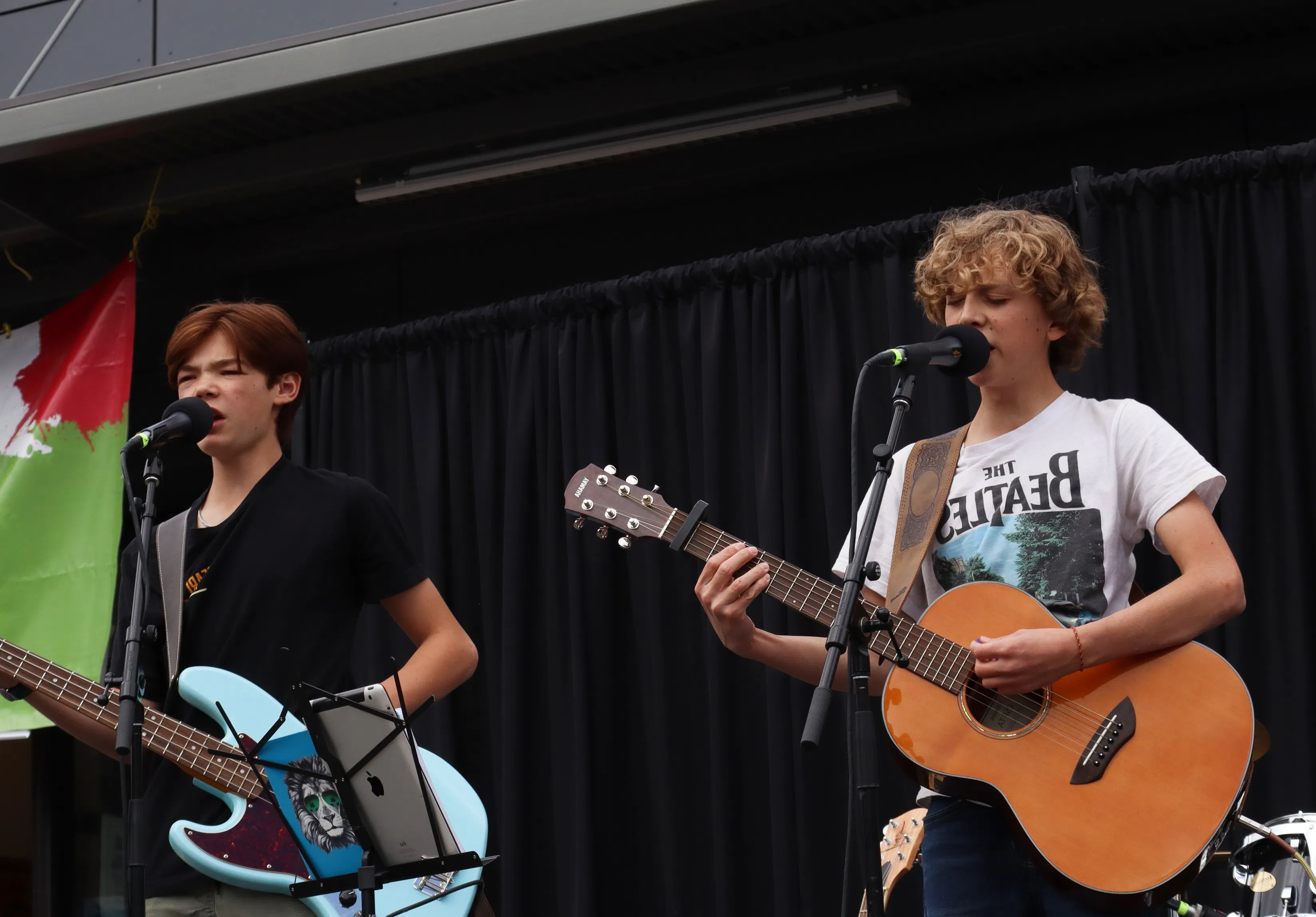 young musicians performing