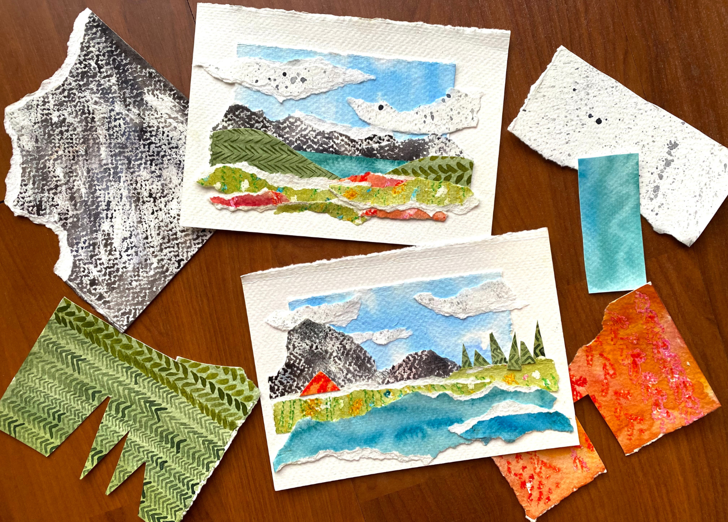 artsPlace Mixed Media Mountain Collage at artsPlace