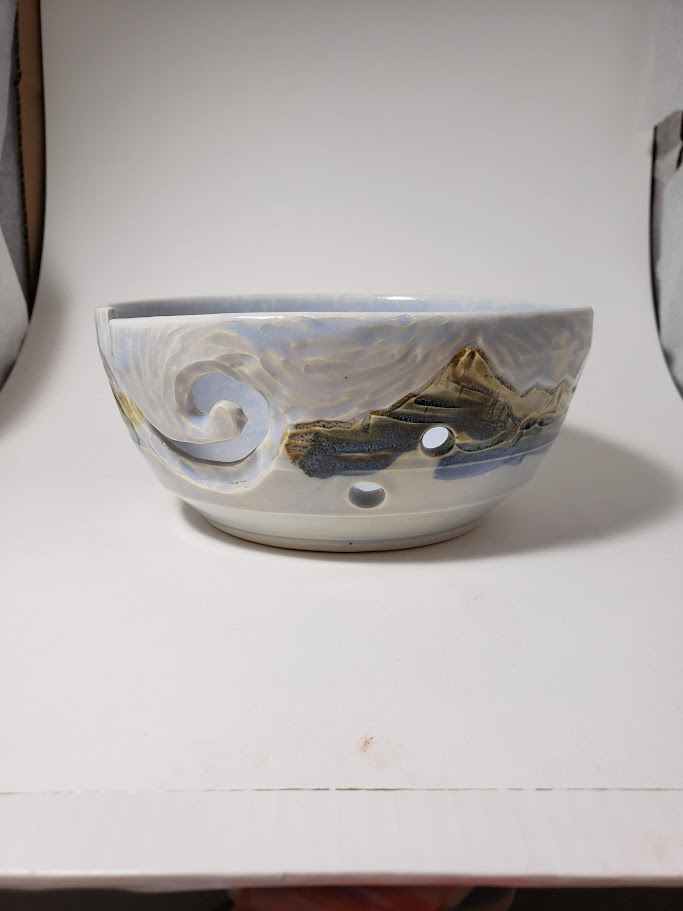 a glazed ceramic bowl